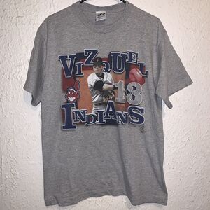 Vintage Y2K 2002 Omar Vizquel Cleveland Indians Guardians MLB Dynasty Shirt L